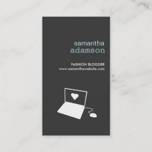 BLOGGER in GRAY Business Card Visitenkarte