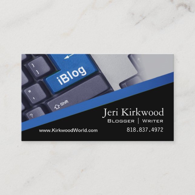 Blogger Journalist News Writer WordPress Blog Visitenkarte (Vorderseite)