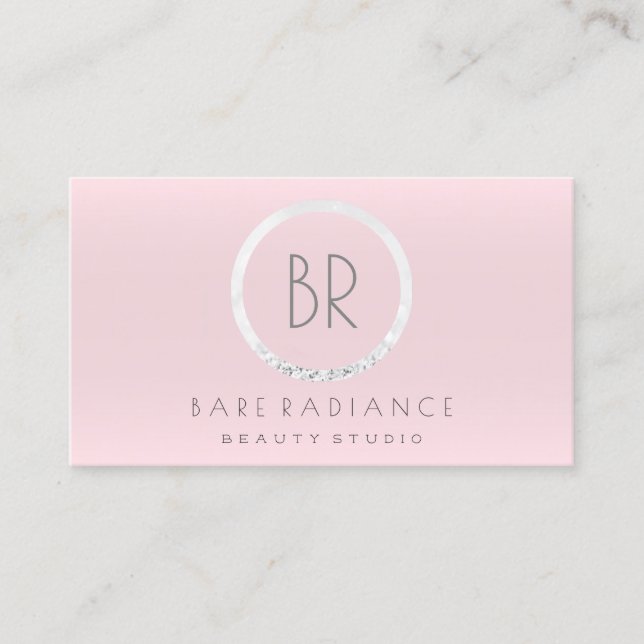 Blogger Makeup Beauty Studio Ernennung Pink Grau Terminkarte (Vorderseite)