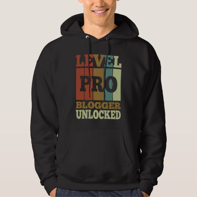 Blogger Pro Unlocked Vintage Style Unique Hoodie (Vorderseite)