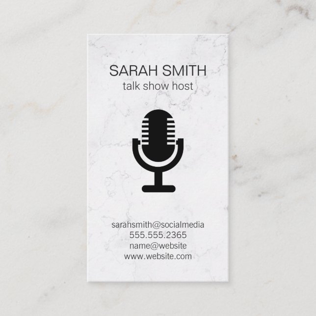 Blogger | Talk Show Host | Podcast Visitenkarte (Vorderseite)