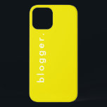 Blogger Vibranly Yellow Simple Modern Business Case-Mate iPhone Hülle<br><div class="desc">Blogger Vibrant Yellow Simple Modern Business iPhone 12 Hüllen</div>