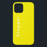 Blogger Vibranly Yellow Simple Modern Business Case-Mate iPhone Hülle<br><div class="desc">Blogger Vibrant Yellow Simple Modern Business iPhone 12 Hüllen</div>