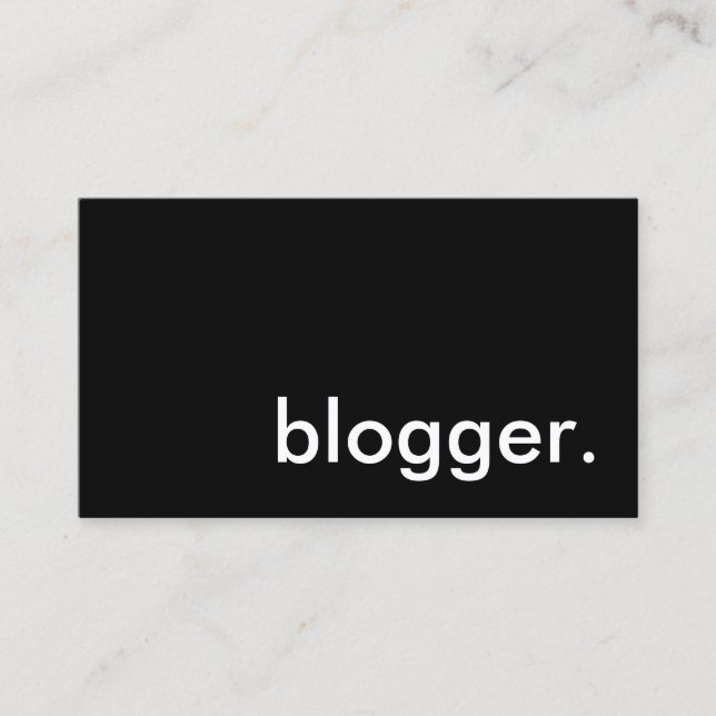 Blogger. Visitenkarte (Vorderseite)