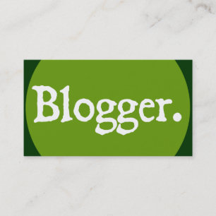 Blogger-weiße Beschriftung Visitenkarte