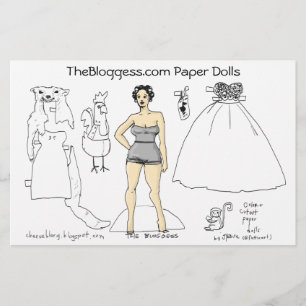 Bloggess Papierpuppen (durch fattieart) Briefpapier