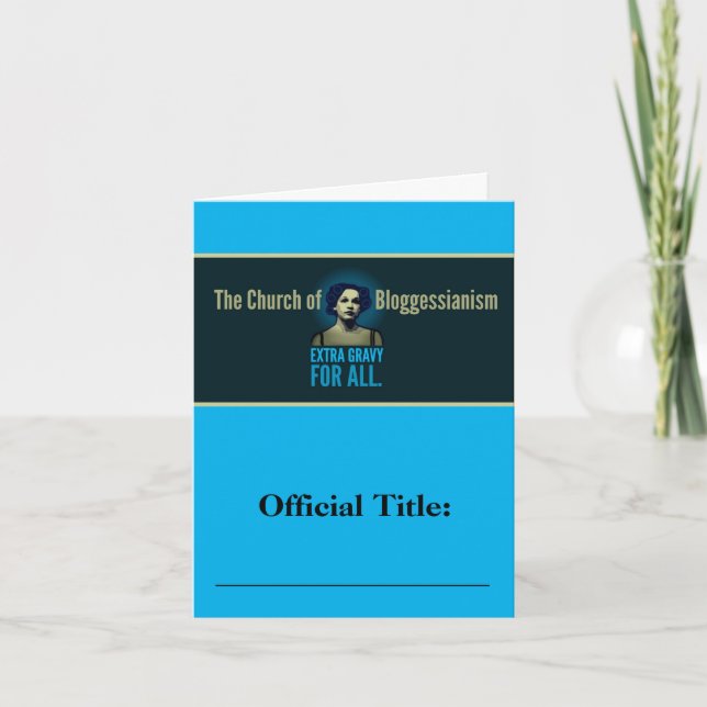 Bloggessianismus Karte (Vorderseite)