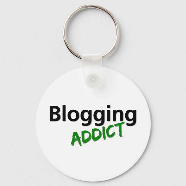 Blogging-Addict Schlüsselanhänger (Vorderseite)