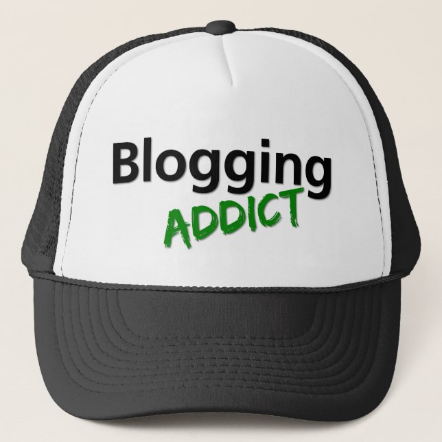 Blogging-Addict Truckerkappe (Vorderseite)