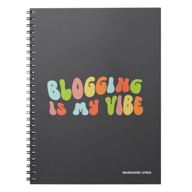 Blogging ist mein Vibe, erwacht bunt Personalisier Notizblock (Vorderseite)