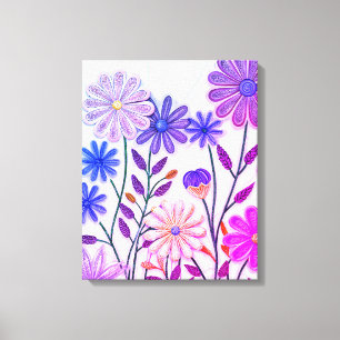 Blogs in Paper & Thread: 3D-Wildblume Leinwanddruck