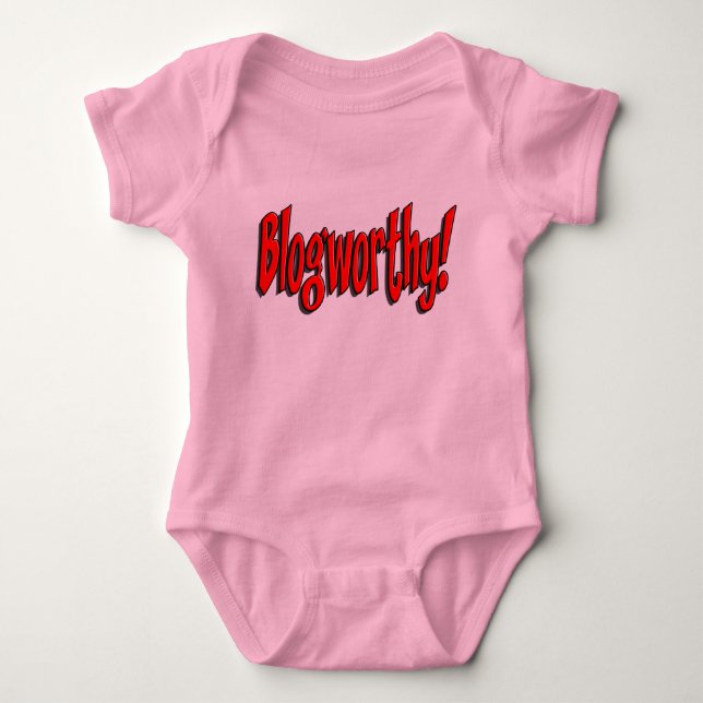 Blogworthy Baby Strampler (Vorderseite)