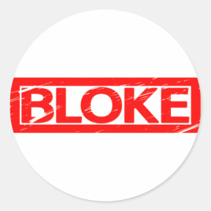 Bloke Briefmarke Runder Aufkleber