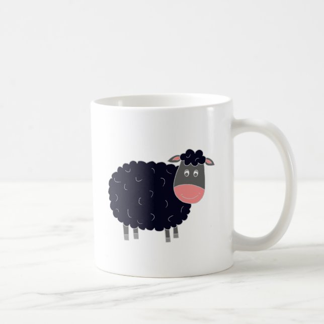Blöken-Blöken-schwarze Schafe Kaffeetasse (Rechts)