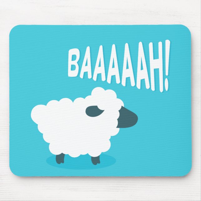 Blökende Schafe des niedlichen lustigen blauen Mousepad (Vorne)