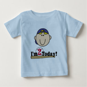 Blond Boy Baseball 2nd Birthday Tshirts
