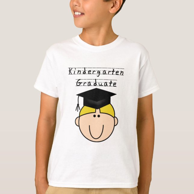 Blond Boy Kindergarten Graduate Tshirts (Devant)