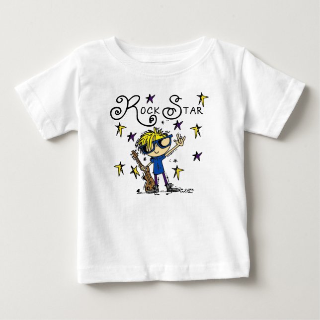 Blond Boy Rock Star Baby T-shirt (Vorderseite)