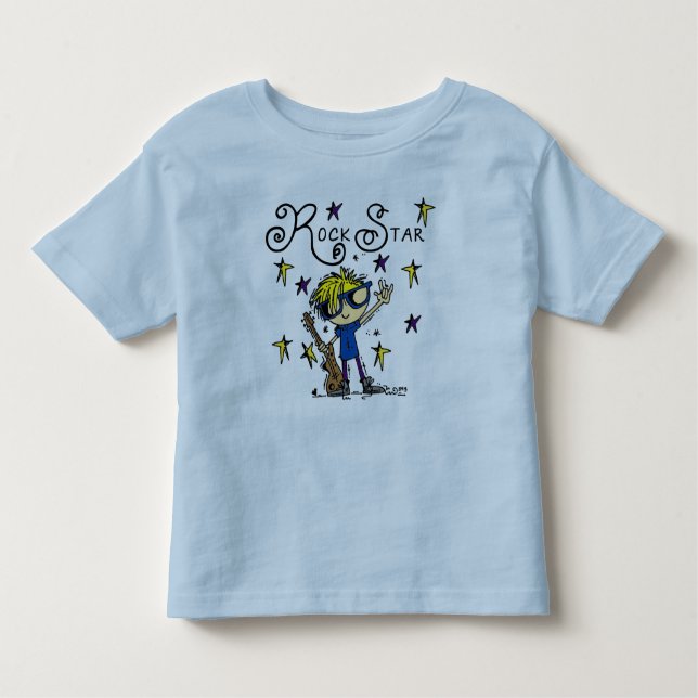 Blond Boy Rock Star Kleinkind T-shirt (Vorderseite)