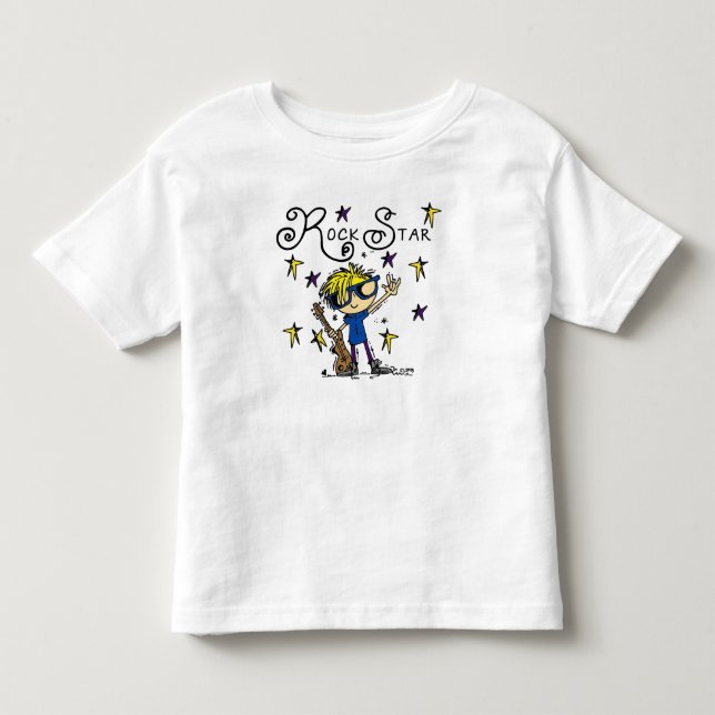 Blond Boy Rock Star Kleinkind T-shirt (Vorderseite)