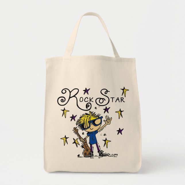 Blond Boy Rock Star Tragetasche (Vorne)
