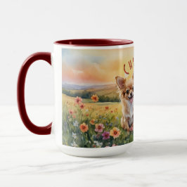 Blond Chihuahua und Pup Farm Sunrise Tasse