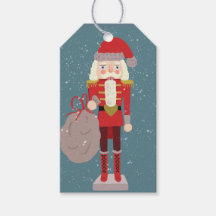 Blond Christmas Nutcracker Santa Aquamarin