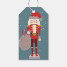 Blond Christmas Nutcracker Santa Aquamarin Geschenkanhänger