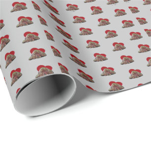 Blond Cocker Spaniel Herz Geschenkpapier