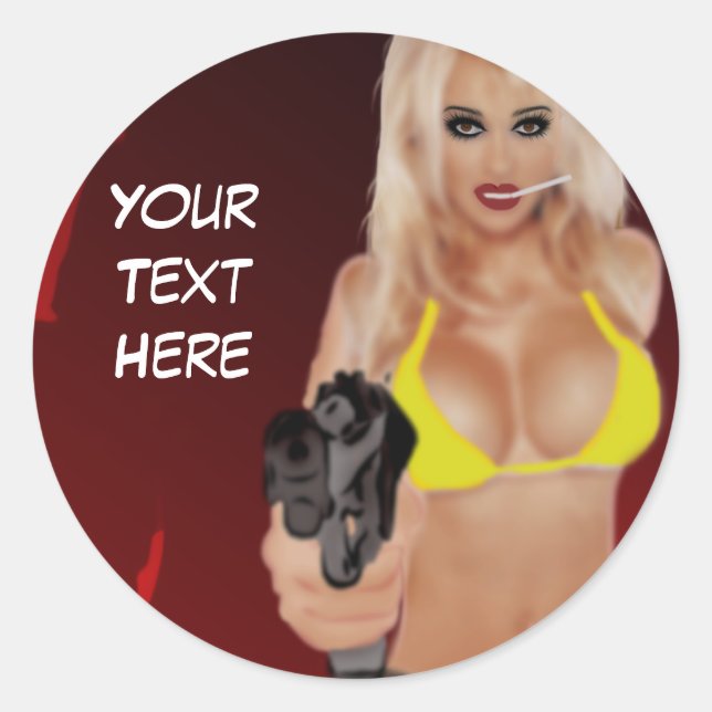 Blond dangereux - Sticker Fatale Femme (Devant)