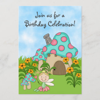 Blond Faicess Princess and Garden Birthday Einladu Einladung