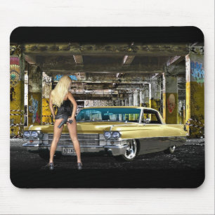 blond, Gewehr, Cadillac Mousepad