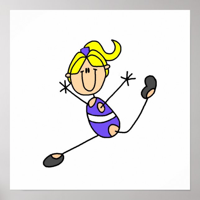 Blond Girl Gymnast Poster (Vorne)