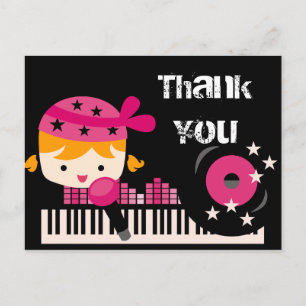 Blond Girl Rock Star Anniversaire Carte postale Me