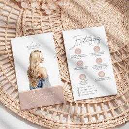 Blond Hair Extensions Care Hang Tag Card