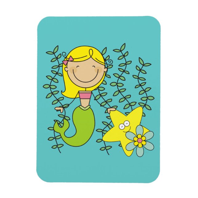 Blond Mermaid Magnet (Vertikal)