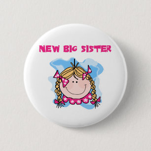 Blond New Big Sister Tshirts und Geschenke Button