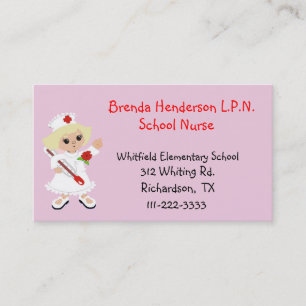 Blond Nurty Pink Business Card Visitenkarte