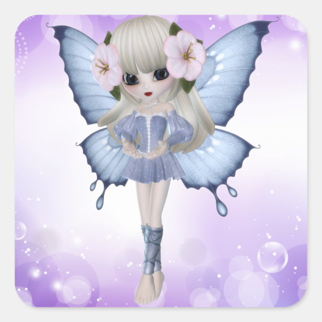 Blond Princess Square Sticker (Vorderseite)