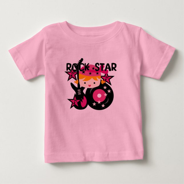 Blond Rock Star Girl Baby T-shirt (Vorderseite)