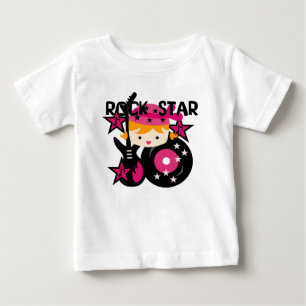 Blond Rockstar Mädchen Baby ärmelloses Kleid T-shirt