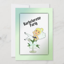 Blond Weed Junggeselinnen-Abschied Einladung
