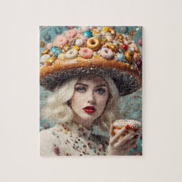 Blond Woman on Planet Doughnut Fantasy
