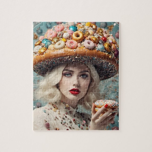 Blond Woman on Planet Doughnut Fantasy (Vertikal)