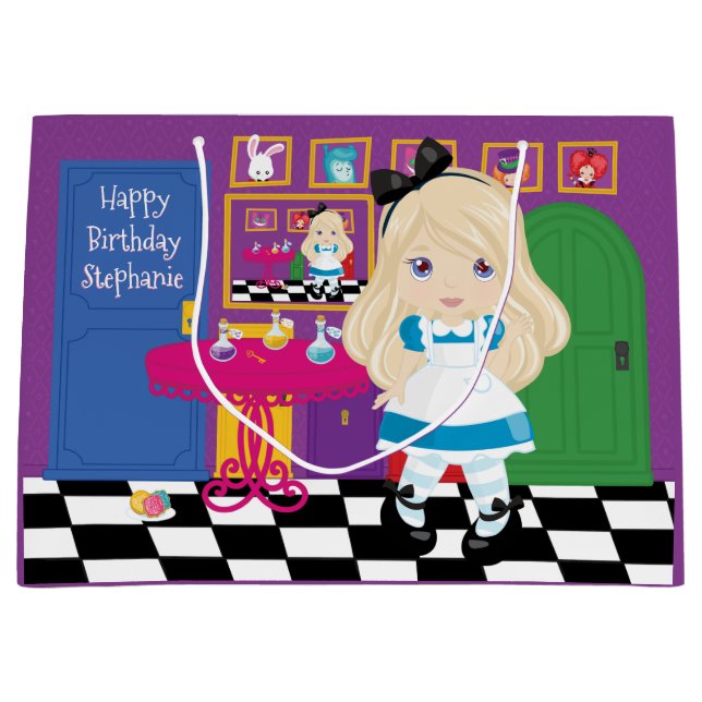 Blonde Alice - Buvez-Moi Grand Sac Cadeau (Devant)