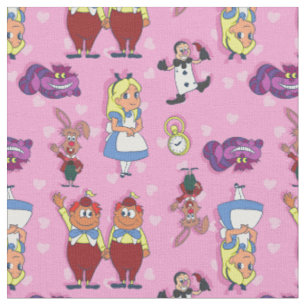 Blonde Alice im Wunderland Cheshire Cat Mad Hatter Stoff