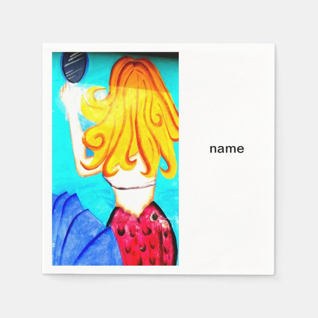 Blonde Amadestie-Papierservietten Serviette (Vorderseite)