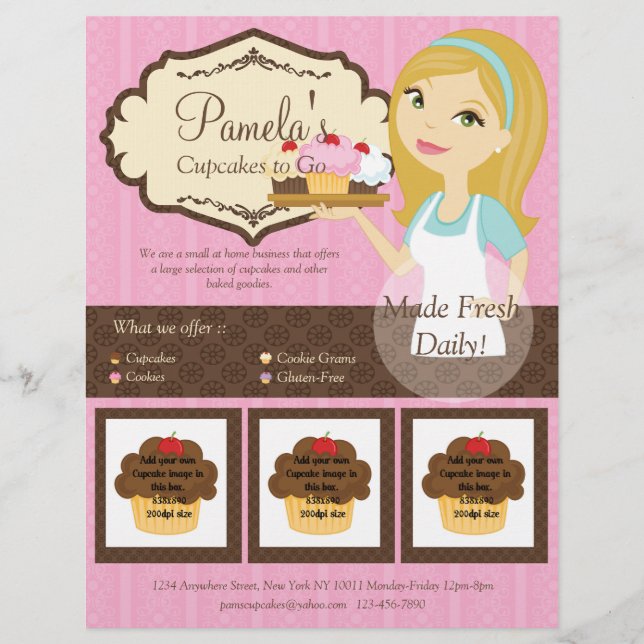 Blonde Baker Cupcake D12 Flyer mit Fotos D2 (Vorne)