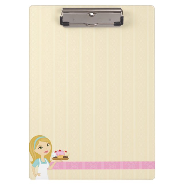 Blonde Baker Cupcake D12 Zwischenablage 1 Klemmbrett (Vorderseite)