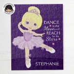 Blonde Ballerina<br><div class="desc">Personalisieren Sie das multikulturelle Ballerina-Puzzle. Bitte Karo mehr von meinen personalisierten Ballerina Geschenken.</div>